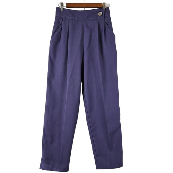Condor vintage purple work trouser 100% polyester high rise, size 11/12‎ - Picture 1 of 5